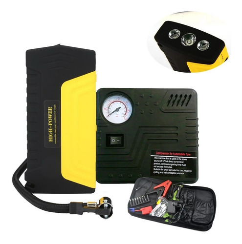 Imagen 6 de 10 de Compresor De Aire Auto Kit Partidor + Inflador De Neumáticos