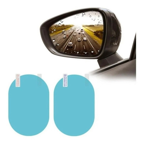 Kit Par Lamina Espejo Retrovisor Anti Lluvia Impermeable