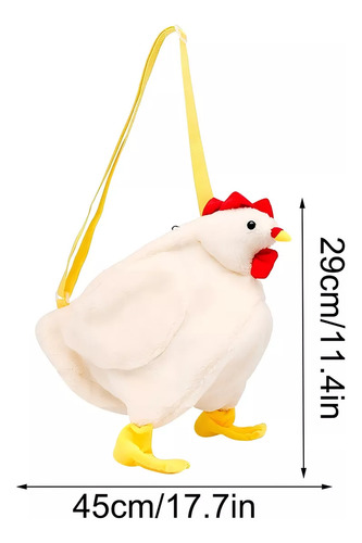 Bolso Bandolera For Mujer, Estilo Pollo, Animales, Gallina Acabado De Los Herrajes Fix Color Fix Color De La Correa De Hombro Fix Diseño De La Tela