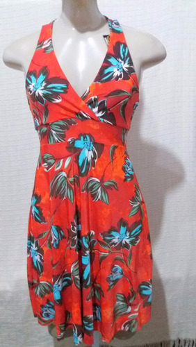 Vestido Estampado Em Liganete Feminino