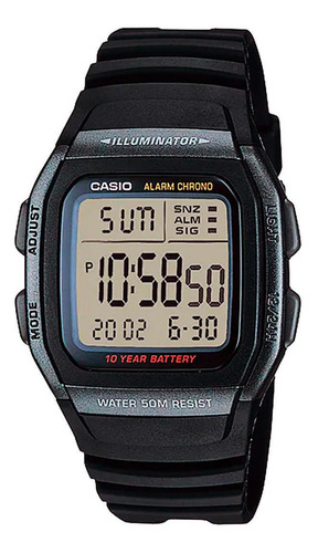 Reloj Casio Digital Varón W-96h-1bv