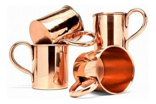 Set 2 Mug Coopper Acero Inoxidable Color Cobre 430cc Cuiner