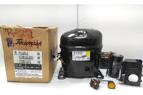 Compresor Tecumseh 1/2 Hp R22/404 Alta Y Baja 5250 Btu 220v