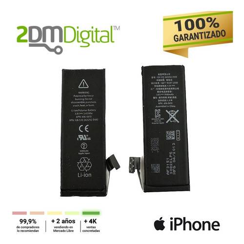 Bateria iPhone 4s 5 5s 5c Se 6g 6s Plus Original Apple Certi