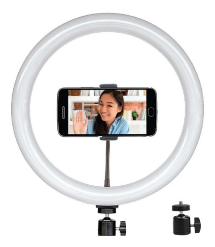 Kit Aro Luz Celular Trípode Mesa 20cm iPhone Samsung Prem