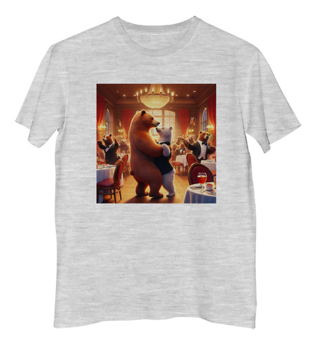 Remera Hombre Osos Danzando Un Tango En Un Resto M2