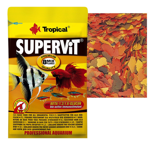 Tropical Supervit Flakes - Sachê 12g - Ração Peixes