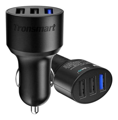 Cargador Auto  Tronsmart Usb 3.0 3 Puertos 42w