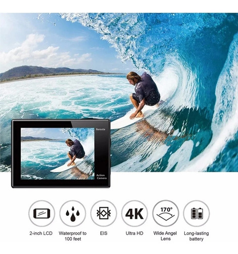 Câmera A Prova D'água Full Hd 4k Go Cam Ultra Pro Sport Ação