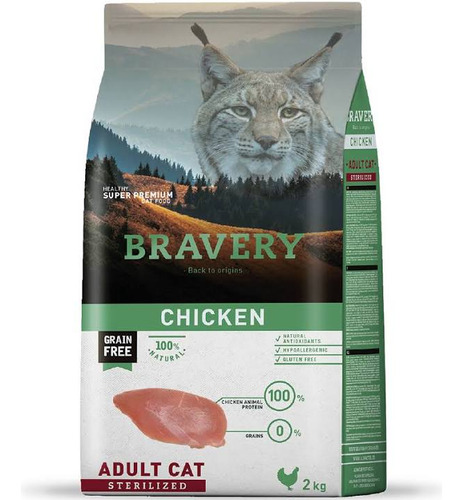 Bravery Chicken Adult Cat Sterilized 2kg