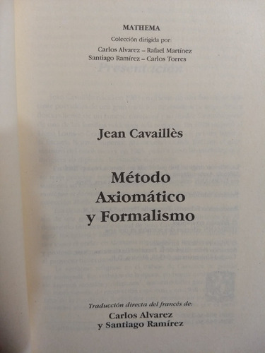 Método Axiomático Y Formalismo