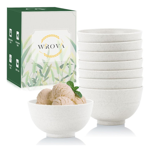 Cuenco Para Ensalada Capacidad De 295 Ml Color Blanco 8 Pz Blanco