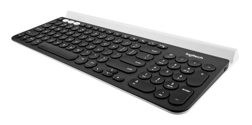 Teclado bluetooth Logitech K780 QWERTY español latinoamérica color negro y blanco