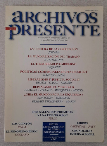 Revista Archivos Del Presente #9 - Año 3 - Foro Del Sur
