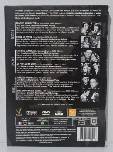 Dvd O Cinema De Marcel Carné - 3 Dvds (Usado)