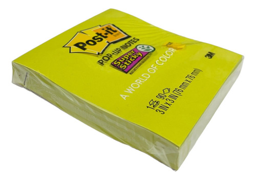 Notas Adhesivas Refill Dispensador 3m Post It Pop Up Green