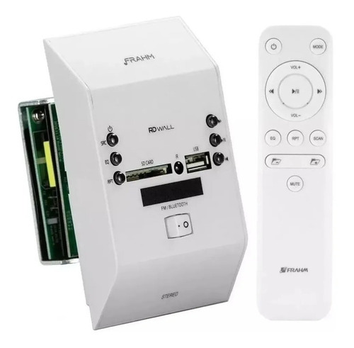 Kit Som Ambiente Teto Gesso Embutir + Player Mp3 4 Arandelas Cor Branco (receiver) Potência de saída RMS 30 W