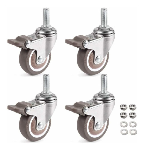 Swivel Caster Wheels Castor With Shaft 50 Mm Brake Wheel