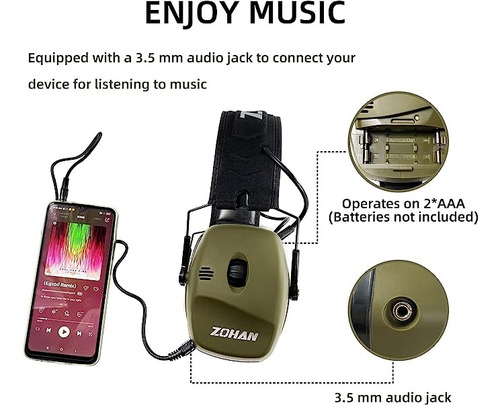 Protectores Auditivos - Zohan - Snr 35db - Electronico Tiro