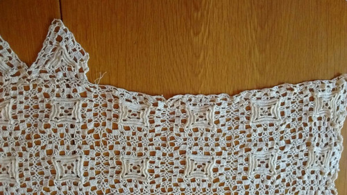 Antigua Colcha Crochet Mantel O Cortina (Usado)