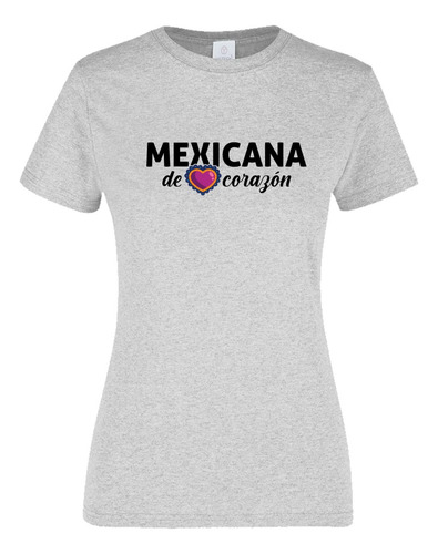 Playera Para Mujer 1 Pza Mexicana De Corazón Para Dama Niña