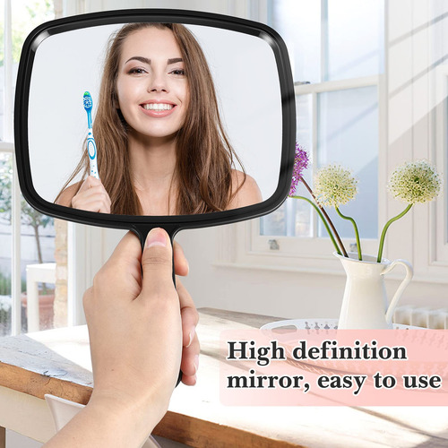 3 Pieces Hand Mirror Handheld Cosmetic Mirror With Handle, M