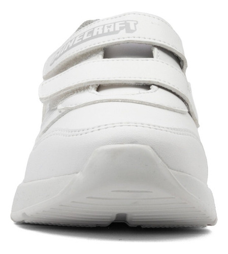 Tenis Niño Cómodo Minecraft Creeper Pixels Mi4090 Blanco