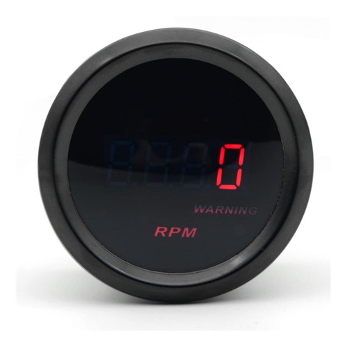 52mm Tachometer Rpm Gauge Digital Red Led Black Case