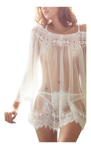 Camisón De Lencería Transparente De Malla Sexy For Mujer