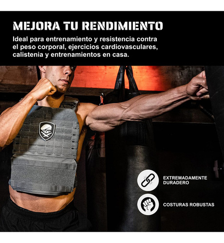Chaleco Lastrado Tribe Wod Ajustable Para Ejercicio Color Gris Oscuro