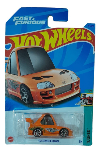 Hot Wheels Toyota Supra 1994 #211 Fast & Furious Tooned!