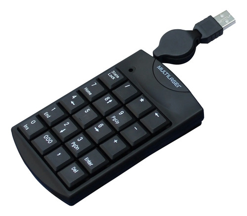 Teclado Numérico Multilaser Tc230 Usb Retractil Pc Notebook