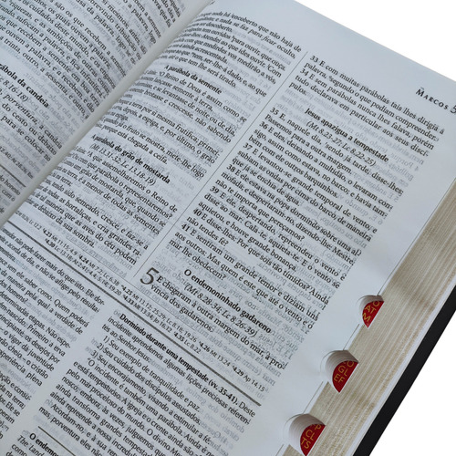 Biblia De Estudo Explicada Com Dicionario Capa Luxo Vinho Com Indice Lateral