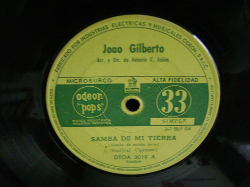 Joao Gilberto-samba De Mi Tierra-vinilo Simple-10 Puntos