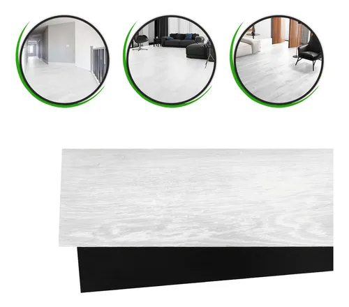 Piso Vinílico Autocolante Madeira Cores Kit 12 Placas Régua WR GRAMAS por WR GRA
