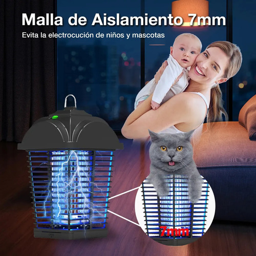 Raqueta Mosquitos Baterias Recargables Raqueta + Lampara Uv Blanco