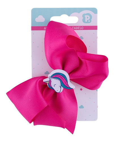 Laço De Cabelo Unicórnio Acessórios Infantil Menina Pimpolho Cor Rosa pink