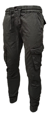 Pantalón Cargo Hombre Jogger Gabardina Elastizada Importado