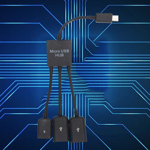 Cabina De Adaptador De Hub Otg Host Dual Micro Usb 2.0 Para