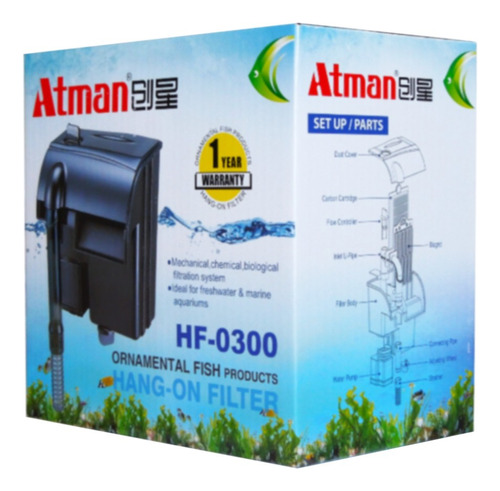 Filtro Para Aquario Atman Hf0300 Hf300 - 220 V 220V