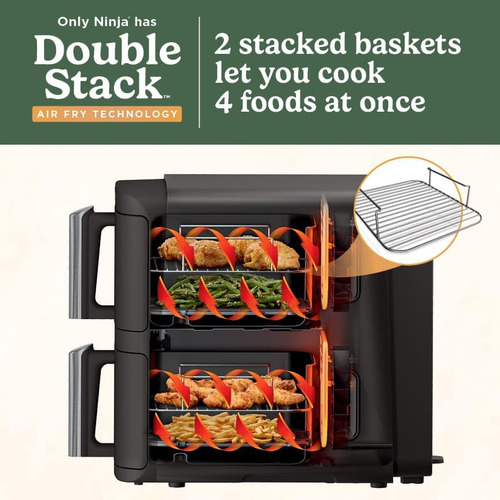 Ninja Doublestack - Freidora De Aire De 2 Cestas