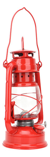 Farol Retro Rojo De Queroseno, Hierro, Estilo Vintage, Para