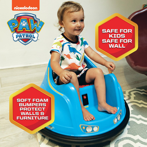 Bumper Car Flybar Blue Glow 6v Battery For Kids 1.5+ Years