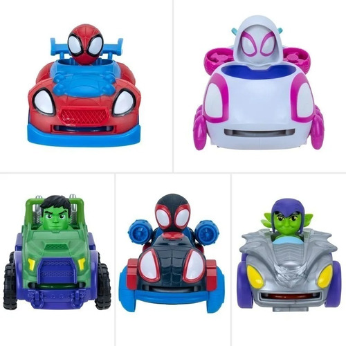 Spidey Mini Vehiculo Soft Lanzan Discos Hulk Spiderman Lelab