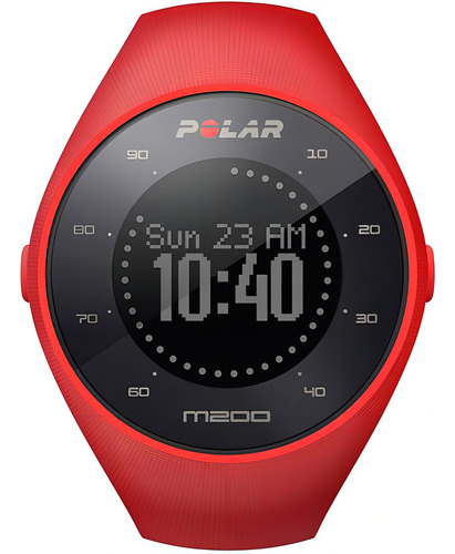 Reloj Pulsómetro Running Polar M200 Gps Sensor Muñeca Color Del Fondo Rojo