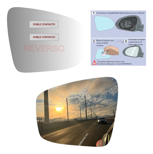 Luneta Espejo Retrovisor Renault Kwid 2020-2024 Lh