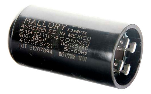 Capacitor 400-480mf 110v Mallory Cap400a110m