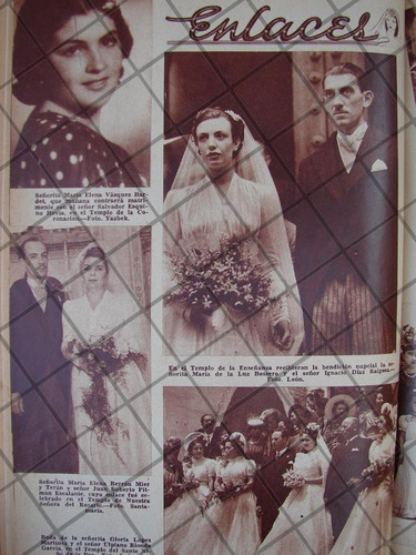 Afiche Antiguo 1939 Boda. Ignacio Diaz Raigosa Y Otros