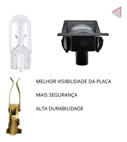 Lanterna Luz Da Placa Fiat Uno Mille 1990 A 2003 + Lampada