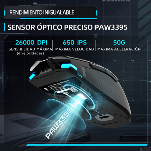 Mouse Gamer Machenike M7 Pro Botones Mecánicos Inalámbrico